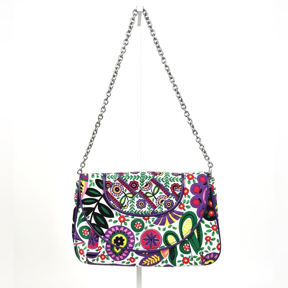 Vera Bradley Viva La Vera Quilted Floral Multi Chain Strap Demi Shoulder Bag